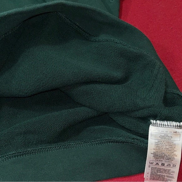 Adidas dark Green Sweatshirt arm tape Hoodie Mens Vented Trefoil Pocket Cotton S - Picture 5 of 16